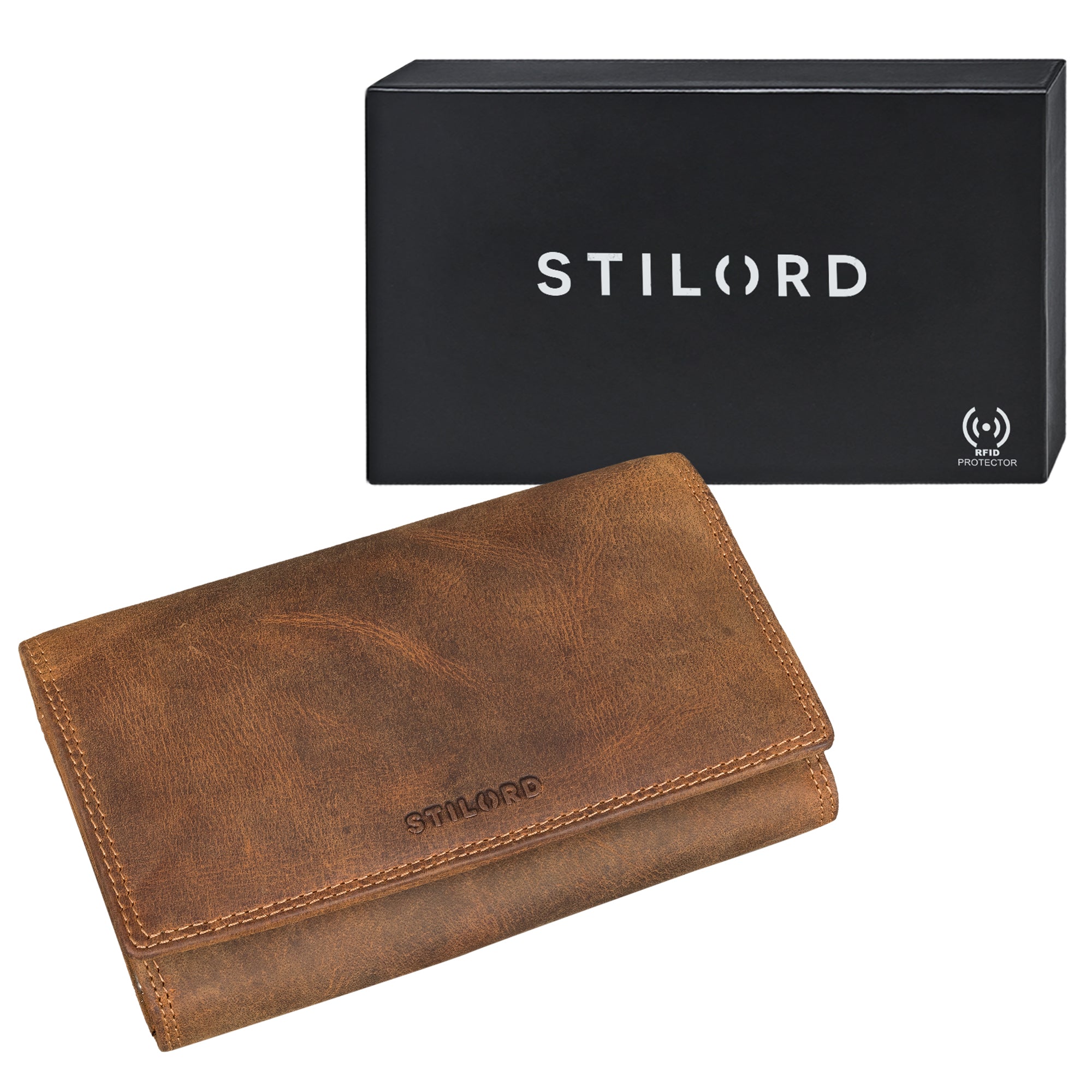 Geldbeutel Damen Leder braun
