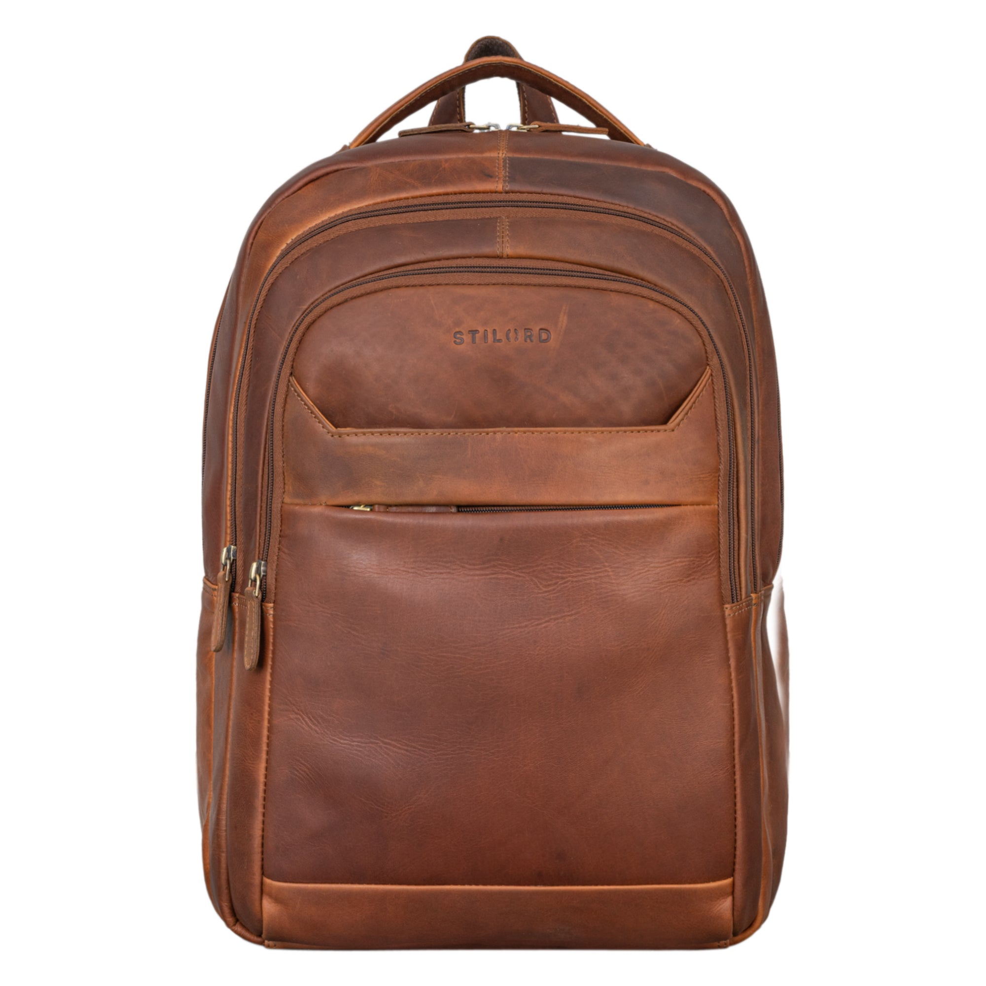 brauner studenten rucksack leder