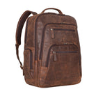 Arbeitsrucksack aus Leder dunkelbraun groß für Damen und Herren