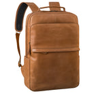 Arbeitsrucksack Herren Damen Groß Leder 17 Zoll Tan
