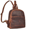"Elonora" Sac à dos en cuir vintage 2 en 1 Femme