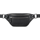 Elegante Echtleder Leder hüfttasche schwarz