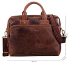 Vintage Schultertasche Leder Braun