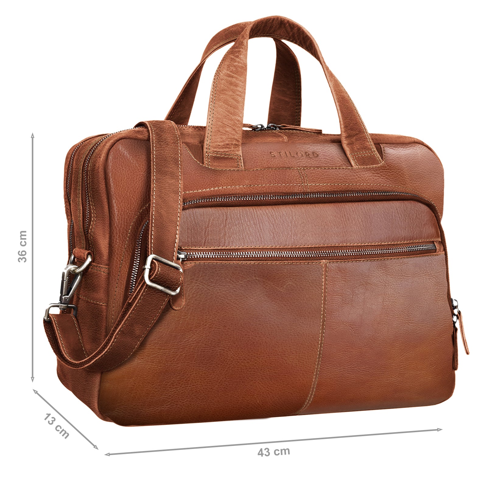 Ledertasche Mann cognac dunkelbraun