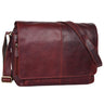 "Alex" Sac Messager en Cuir Véritable pour Ordinateur Portable 15,6 Pouces