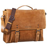 Second choix "Alfred" Cartable Cuir Véritable Vintage
