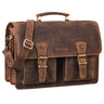 "Jeffrey" Cartable en Cuir Véritable – Grande Sacoche Vintage Porte Document
