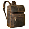 "Sangro" Sac a Dos Homme Cuir avec Double Compartiment pour Ordi Portable 15,6-16"