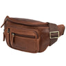 "Greg" Sacoche Ventrale en Cuir Marron