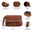 brown leather handbag small for women