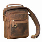 leder crossbody bag herren kompakt braun