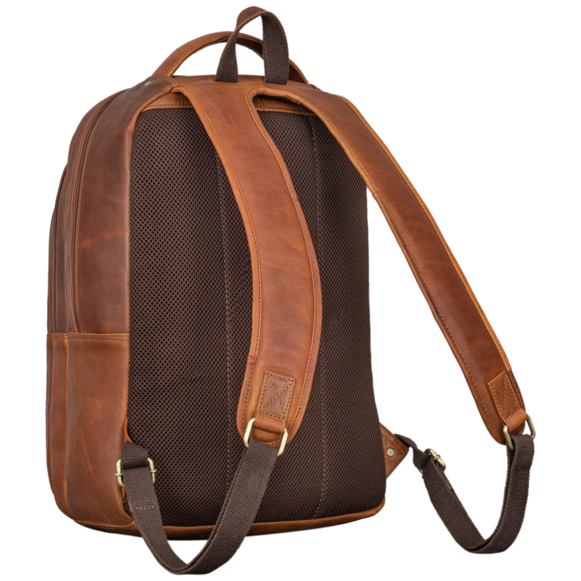 leder daypack braun