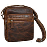"Kony" Sac Bandoulière Vintage en Cuir pour Homme Petit Sac Messenger Robuste