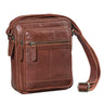 "Lorenzo" Petit Sac Homme en Cuir Vintage Besace Bandoulière pour Tablette 8 Pouces