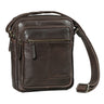 "Lorenzo" Petit Sac Homme en Cuir Vintage Besace Bandoulière pour Tablette 8 Pouces