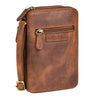 "Peter" 2-en-1 Sac de poitrine en cuir Portefeuille Téléphone