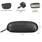 black pencil case leather small
