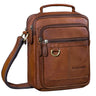 "Jonas" Petit Sac Bandoulière Homme Cuir avec poignée pour Tablette 8 Pouces