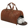 "Ventura" Sac de Voyage Cuir Homme Grand 40L avec Compartiment Chaussures