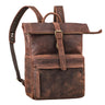 "Melvin" Grand Sac à dos roll top Cuir Vertiable Ordi portable 16 - 17 pouces Homme