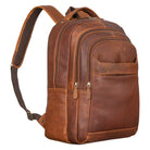 brauner messenger rucksack leder