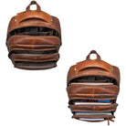großer lederrucksack braun