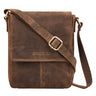 "Bari" Sacoche vintage cuir homme format vertical moyen pour tablette 8 pouces et documents DIN A5